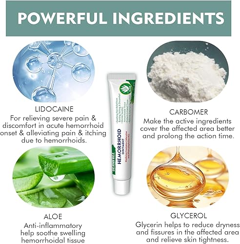 Miniatura 4 de Cuidado del ungüento para hemorroides, alivia instantáneamente la hinchazón, el dolor, la picazón y las molestias externas, ayuda a proteger el