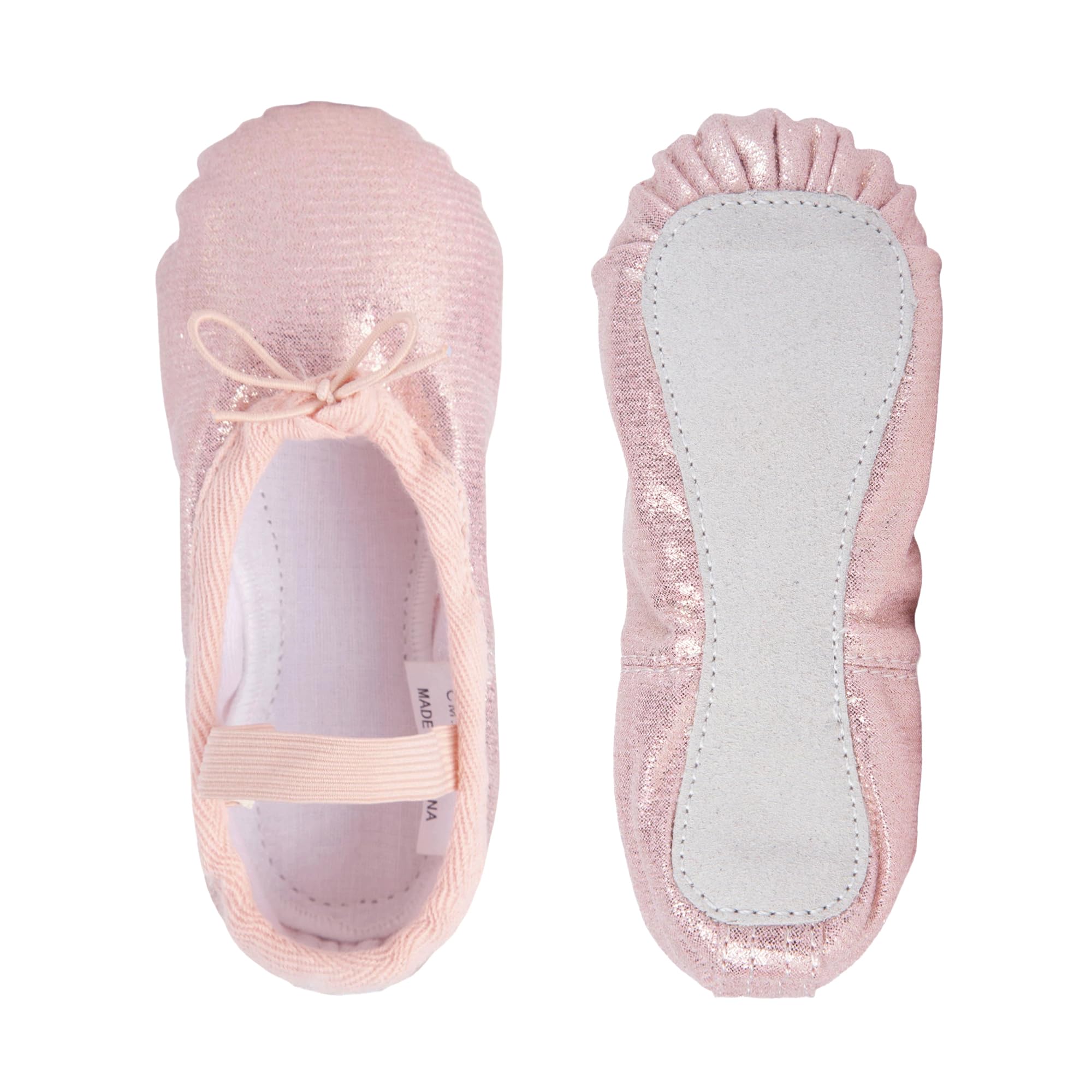 Zapatos de Ballet Chicas Brillan Zapatillas de Baile Zapatos de Ballet Plano de Ballet con Zapatos de Baile completos con Zapatos de Yoga gimnásticos para niñas niños pequeños