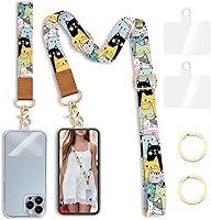 Vista 34 de Cordón cruzado para teléfono celular con correa para la muñeca, cordones de tortuga marina para alrededor del cuello, muñequera con correa ajustable