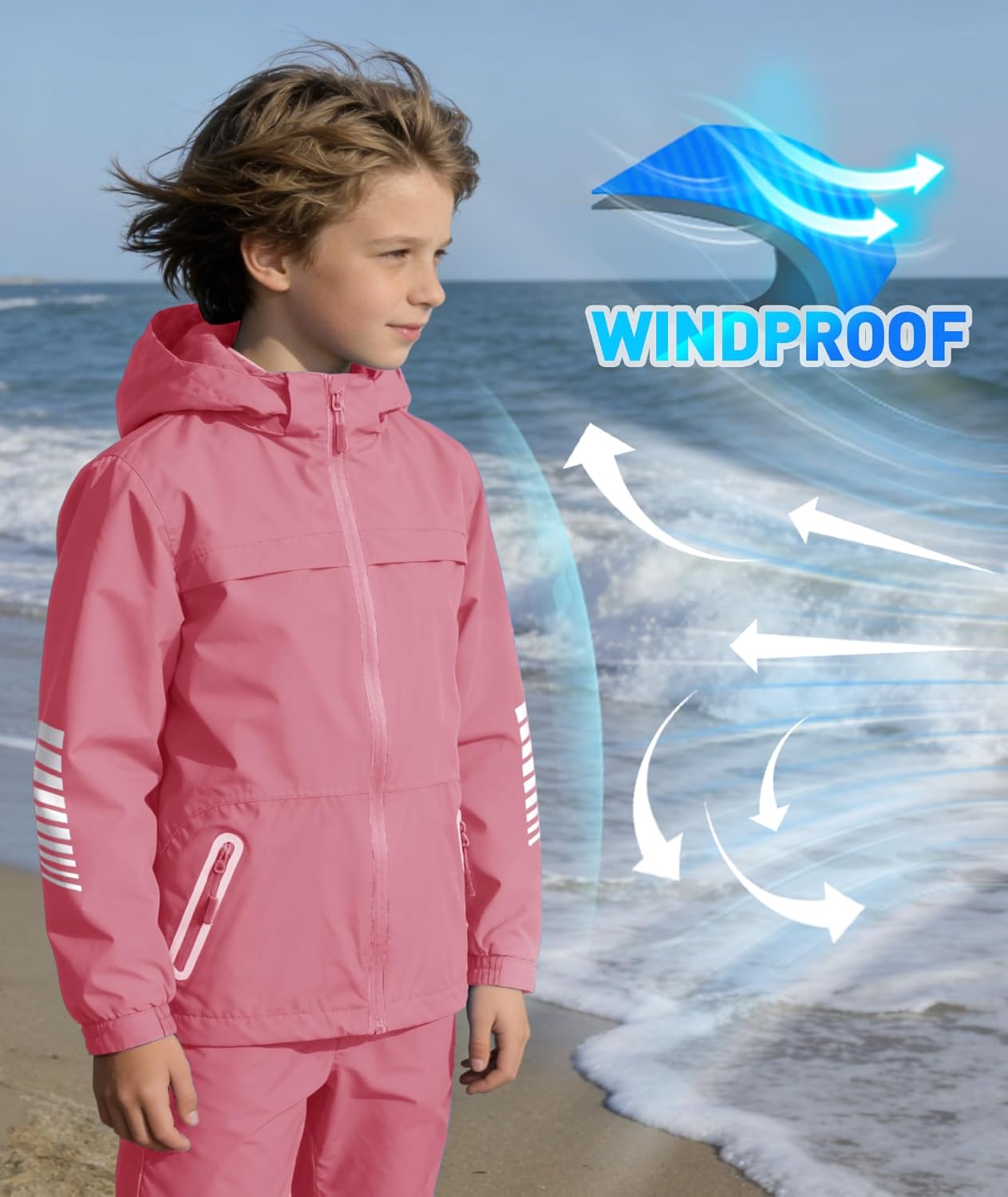 SWISSWELL Kids Rain Suit Boys Girls Waterproof Rain Jacket and Pants for Golf Fishing