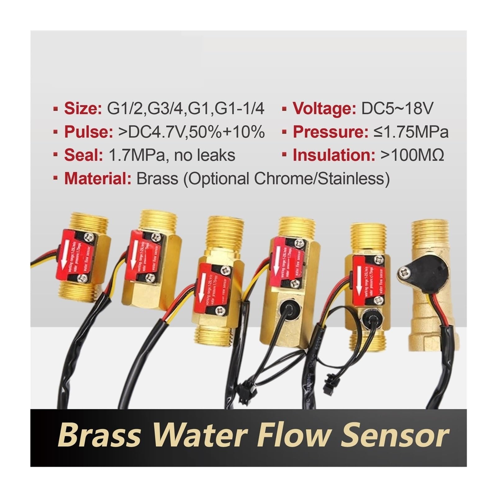 1 sensor de flujo de agua de latón. | Respuesta sensible(DN32-T)