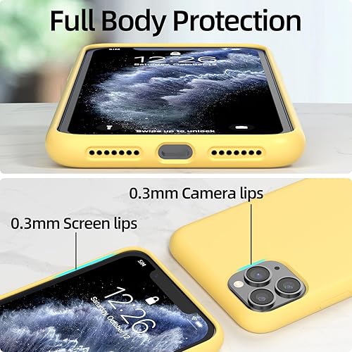 Miniatura 9 de JOOSKO Funda para iPhone 11 Pro, funda de silicona a prueba de golpes 2 protectores de pantalla de vidrio templado Capa interior de microfibra suave