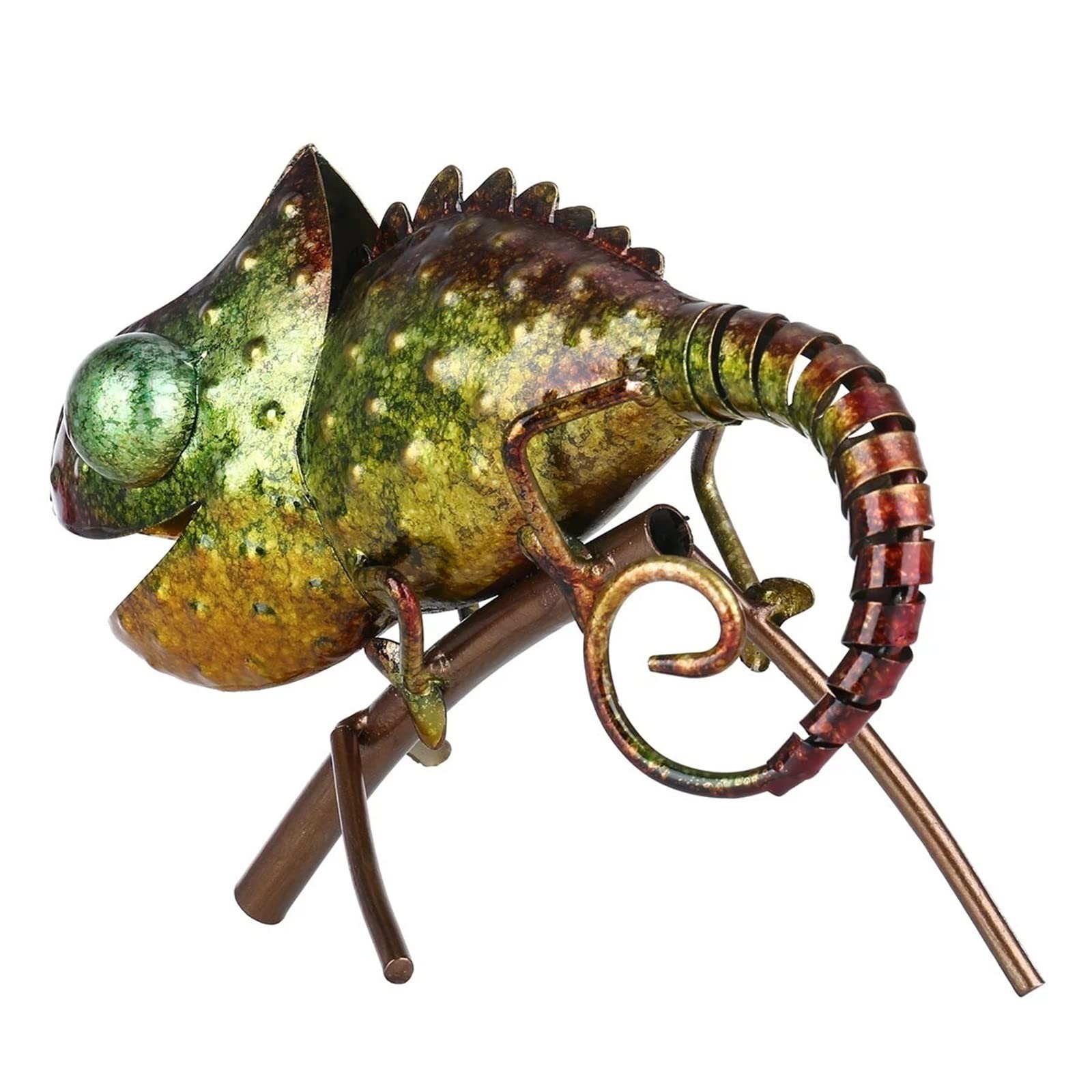* カメレオン 彫刻 金属 飾り装飾 置物 鉄 動物 家具 野生 屋内 屋外 Amazon.co.jp: 金属の彫刻 カメレオン彫刻鉄動物家具野生動物スタイル