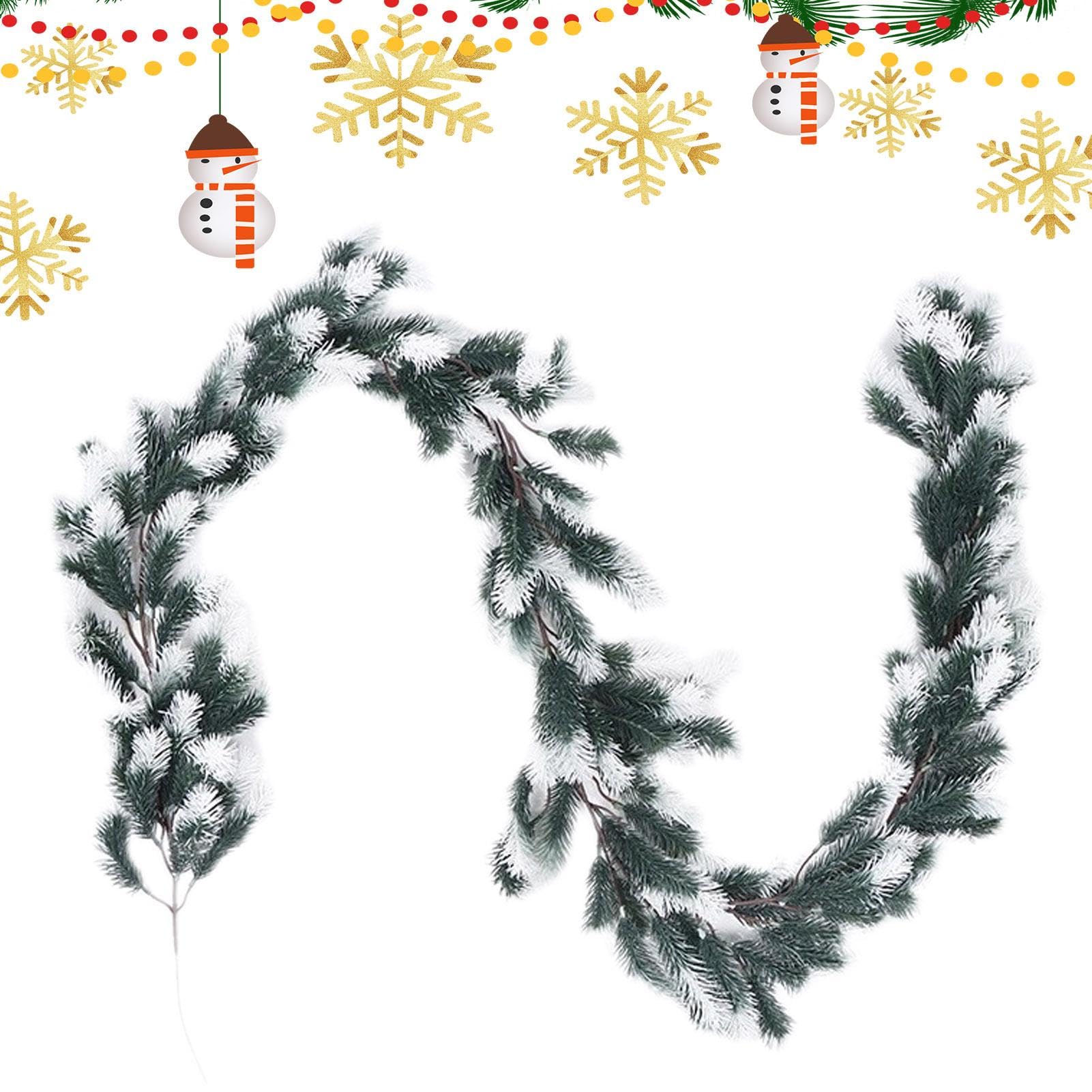 Guirlande de pin pour Noël avec branches artificielles denses de salon