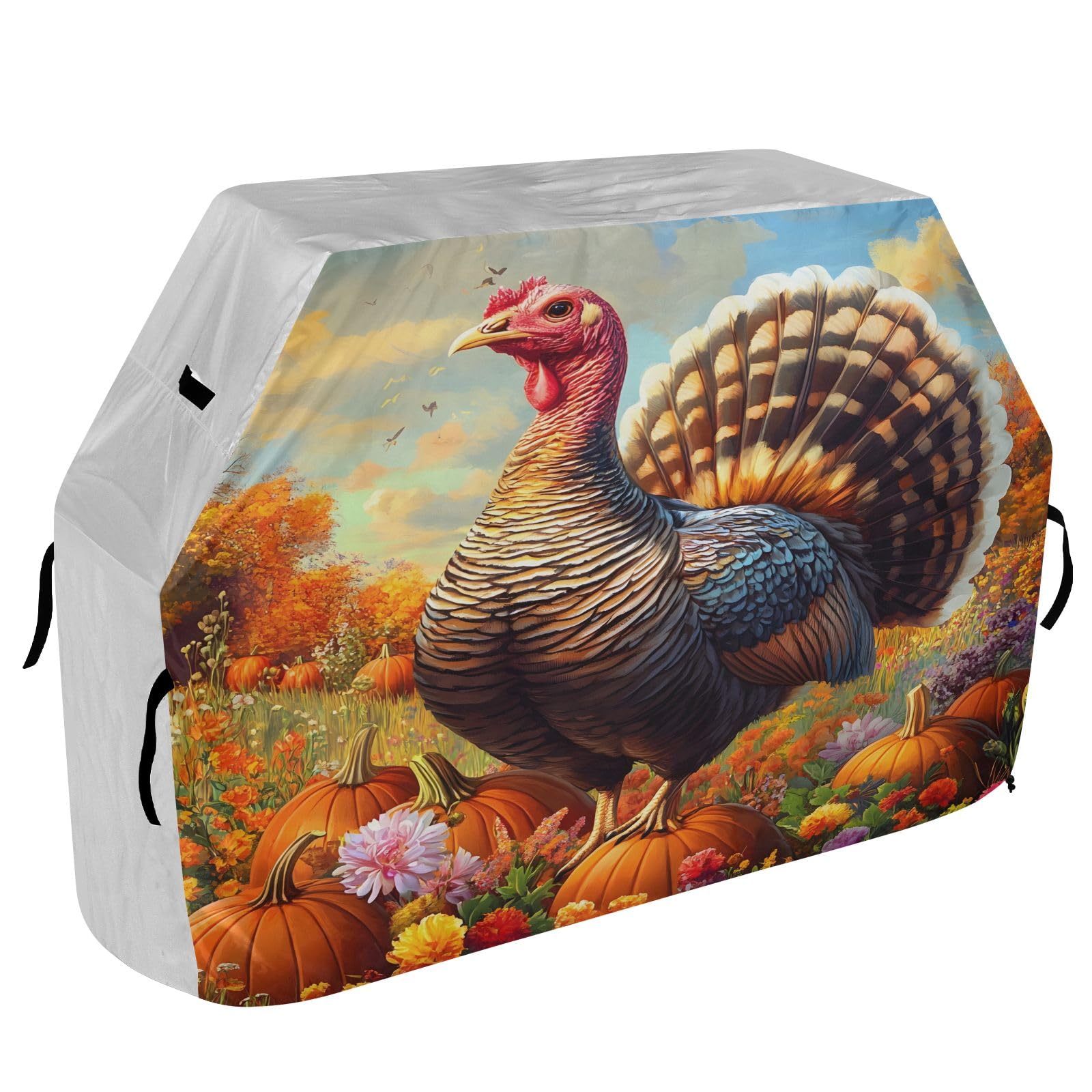 Copertura per barbecue di alta qualità, impermeabile, resistente allo sbiadimento, resistente, adatta per griglie fino a 25 in campo di zucca in Turchia