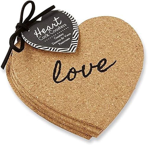 Vista 8 de Kate Aspen Posavasos de corcho "Heart", juego de 4 1 juego