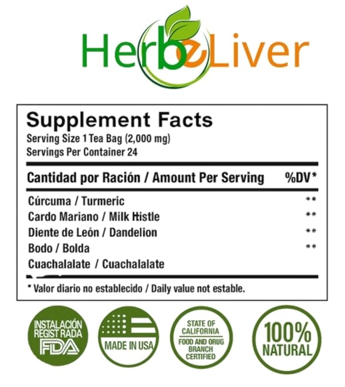 Té de Hierbas Cardo Mariano y Cúrcuma 24 Saquitos 100% Natural miniatura 2