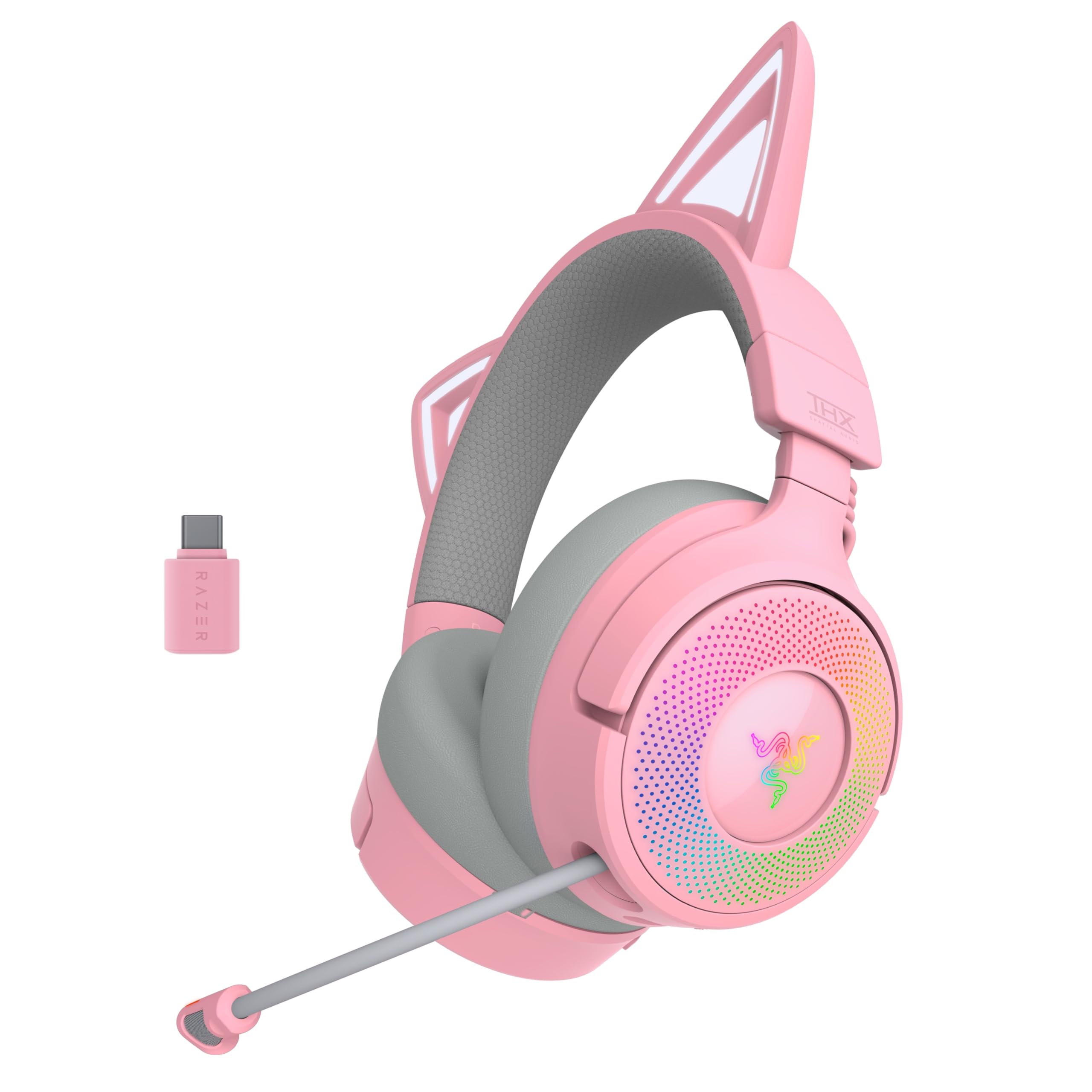 Razer Kraken Kitty V3 Pro - Quartz Headset Wired & Wireless Head-B