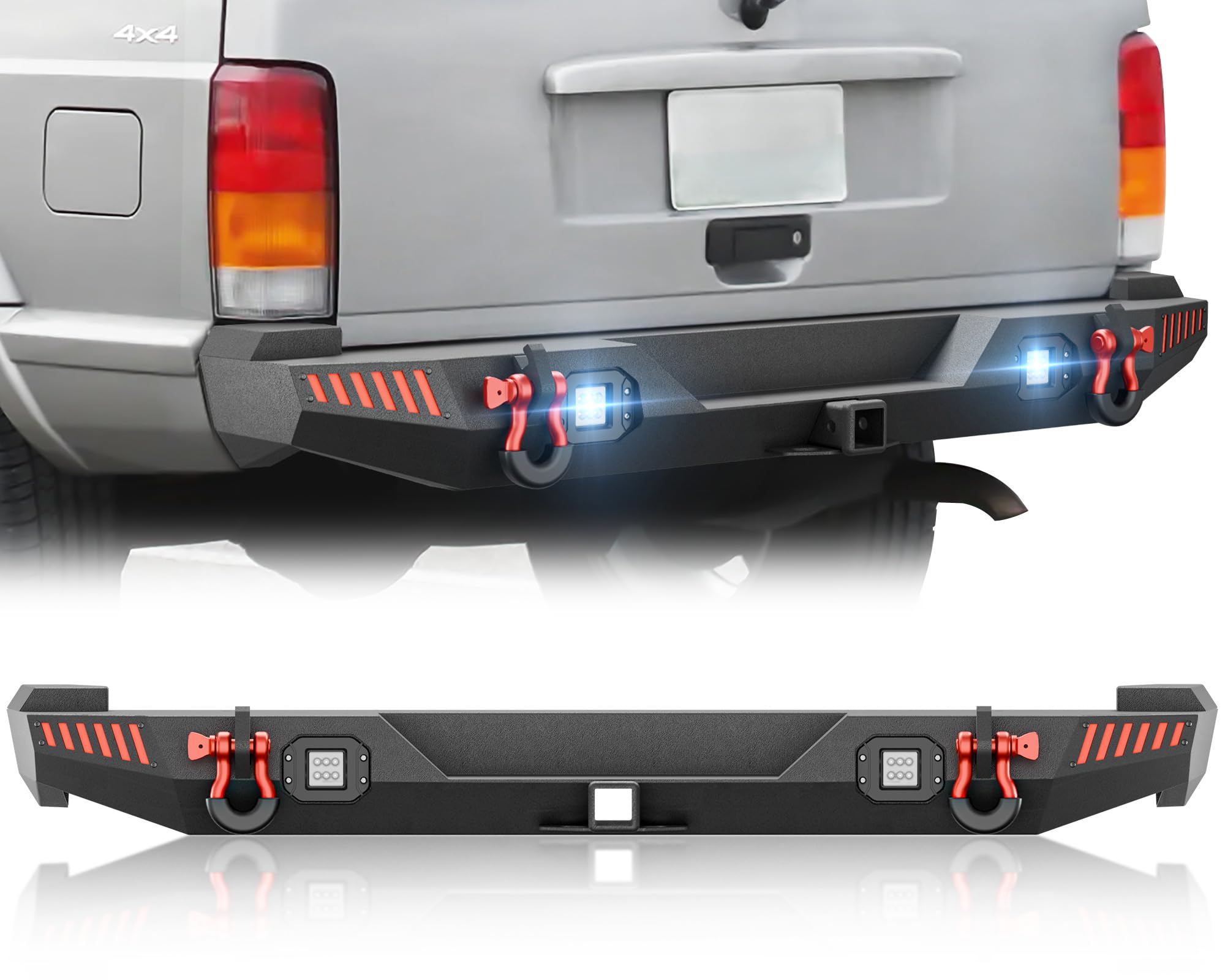 Amazon.com: EYOUHZ Off-Road Rear Bumper Compatible with 1984-2001