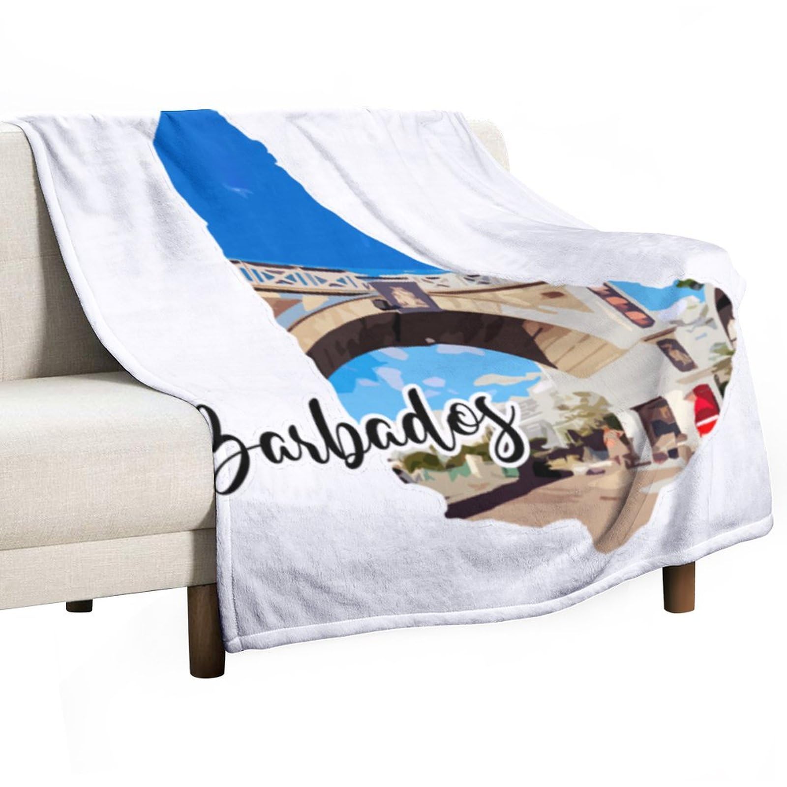 Couverture douce Barbade 102x127 cm pour enfant et ado voyageur