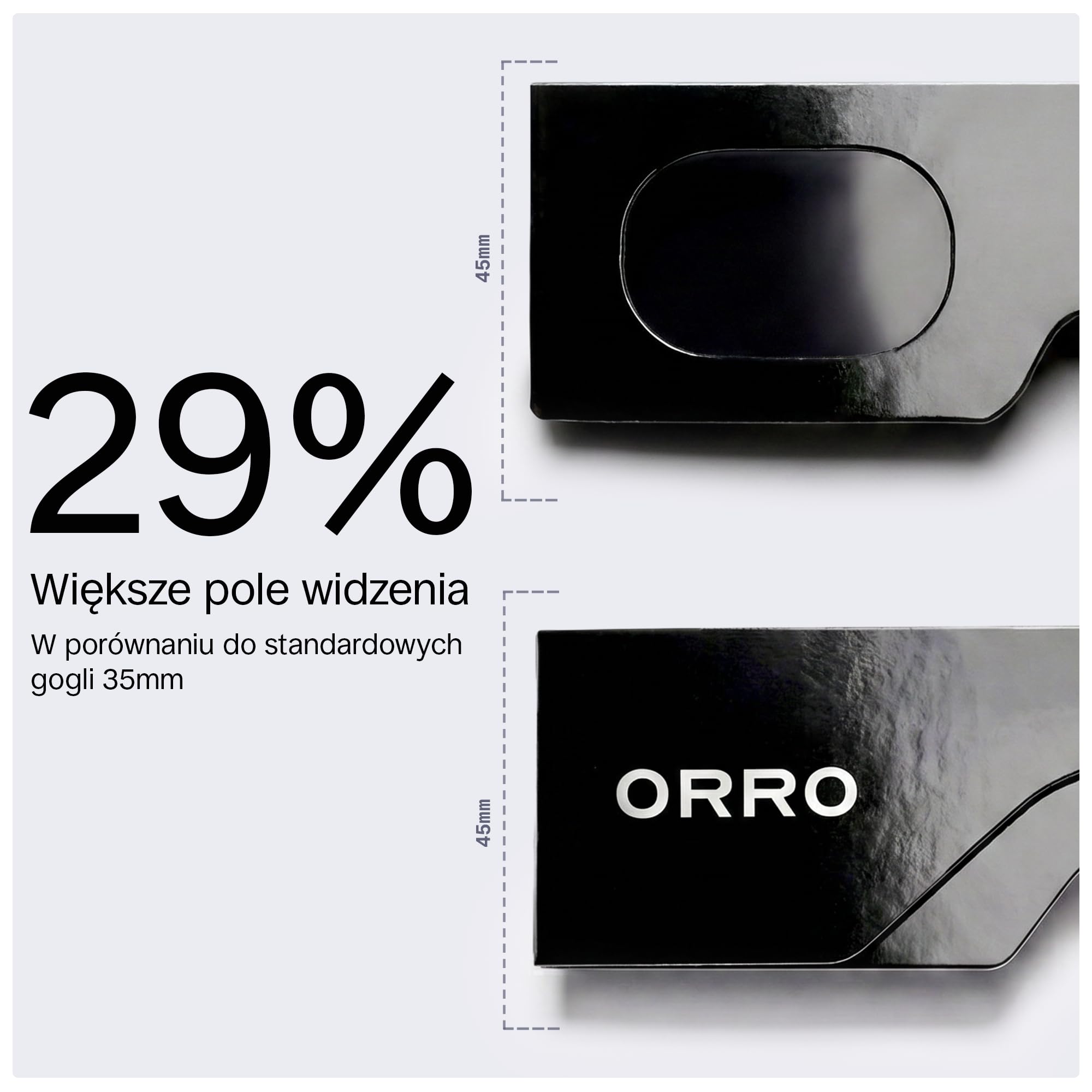 ORRO Okulary do Obserwacji Zaćmienia Słońca 45 mm, Zestaw 2/6/12 szt., Pasują na Okulary Korekcyjne, Certyfikowana Ochrona Oczu, Testowane zgodnie z EN ISO 12312-2:2015, Oznakowanie CE