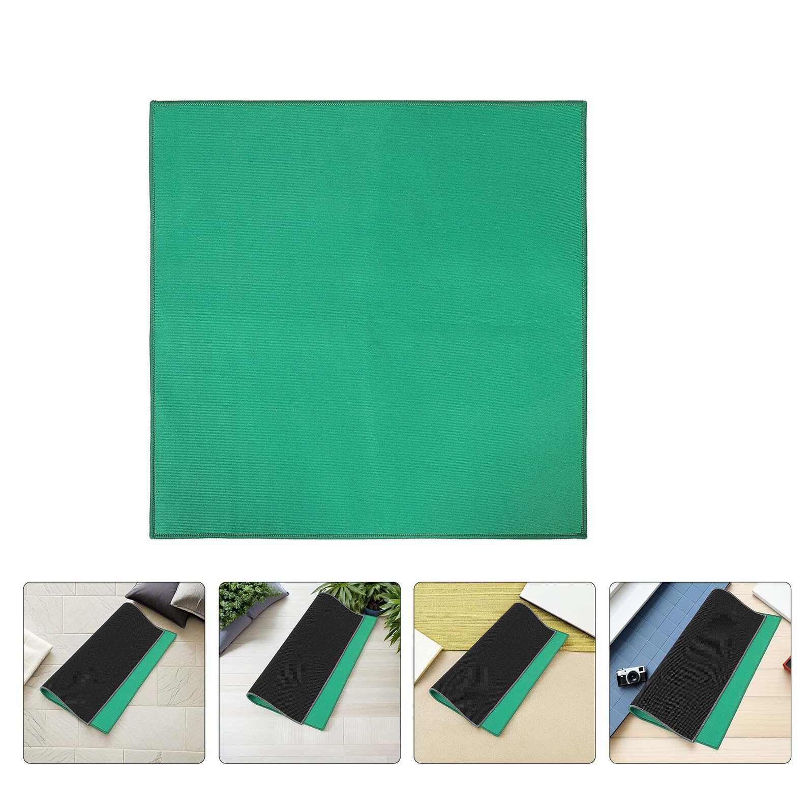 Generic Tapete de Juego de Mahjong Cuadrado 100x100 Cm, Tela Engrosada Antideslizante y Absorbente de Sonido, Mantel Verde para Mesa de Juego Profesional y Casual