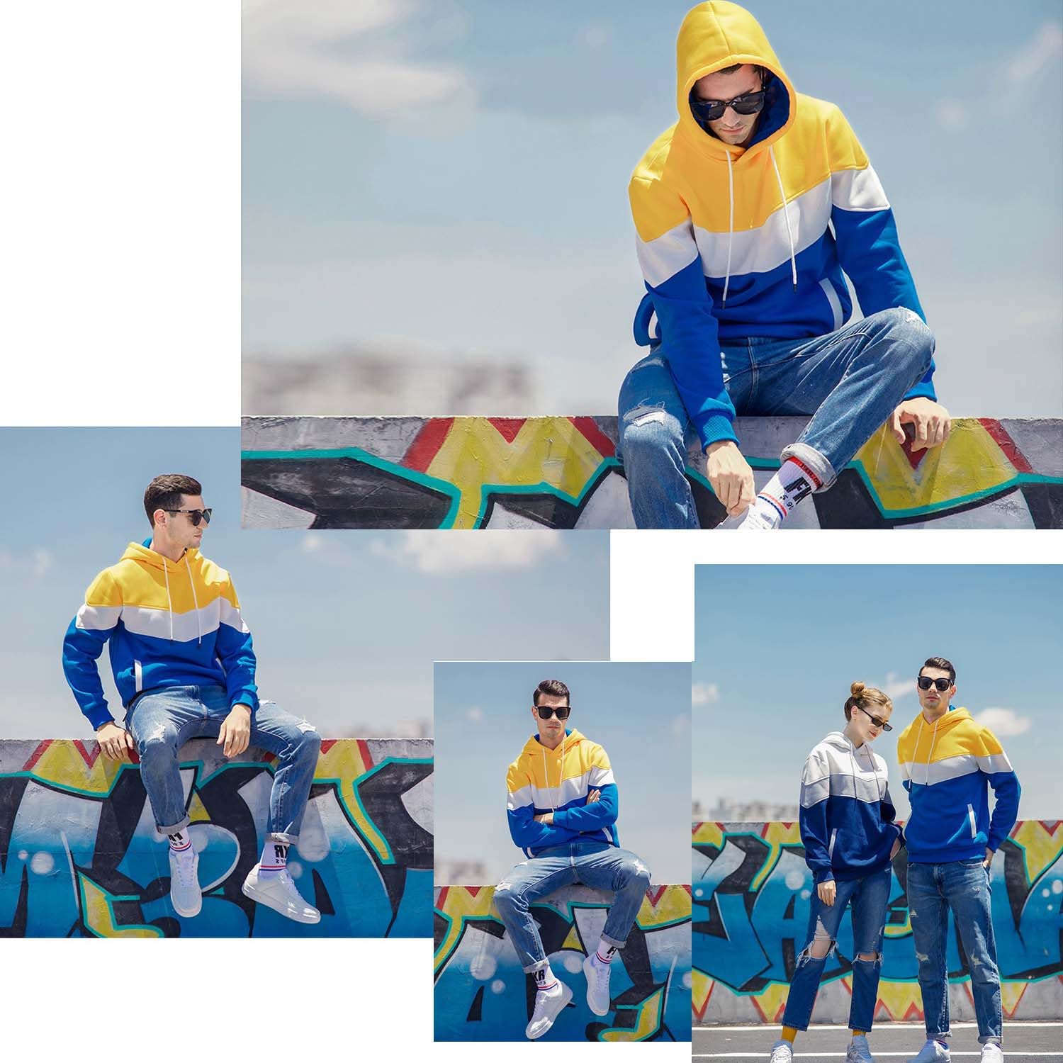 Men's Hoodies Collision Color Jacket For F.1 Sweaters