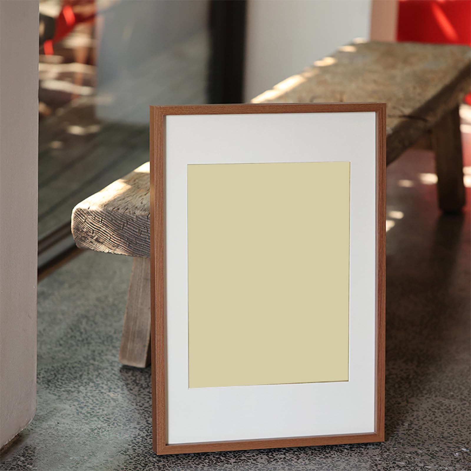 a4 frame, Glass Wood Acrylic Picture Frames For Pressed Flowers Postcards Multicolor(Walnut,A3)