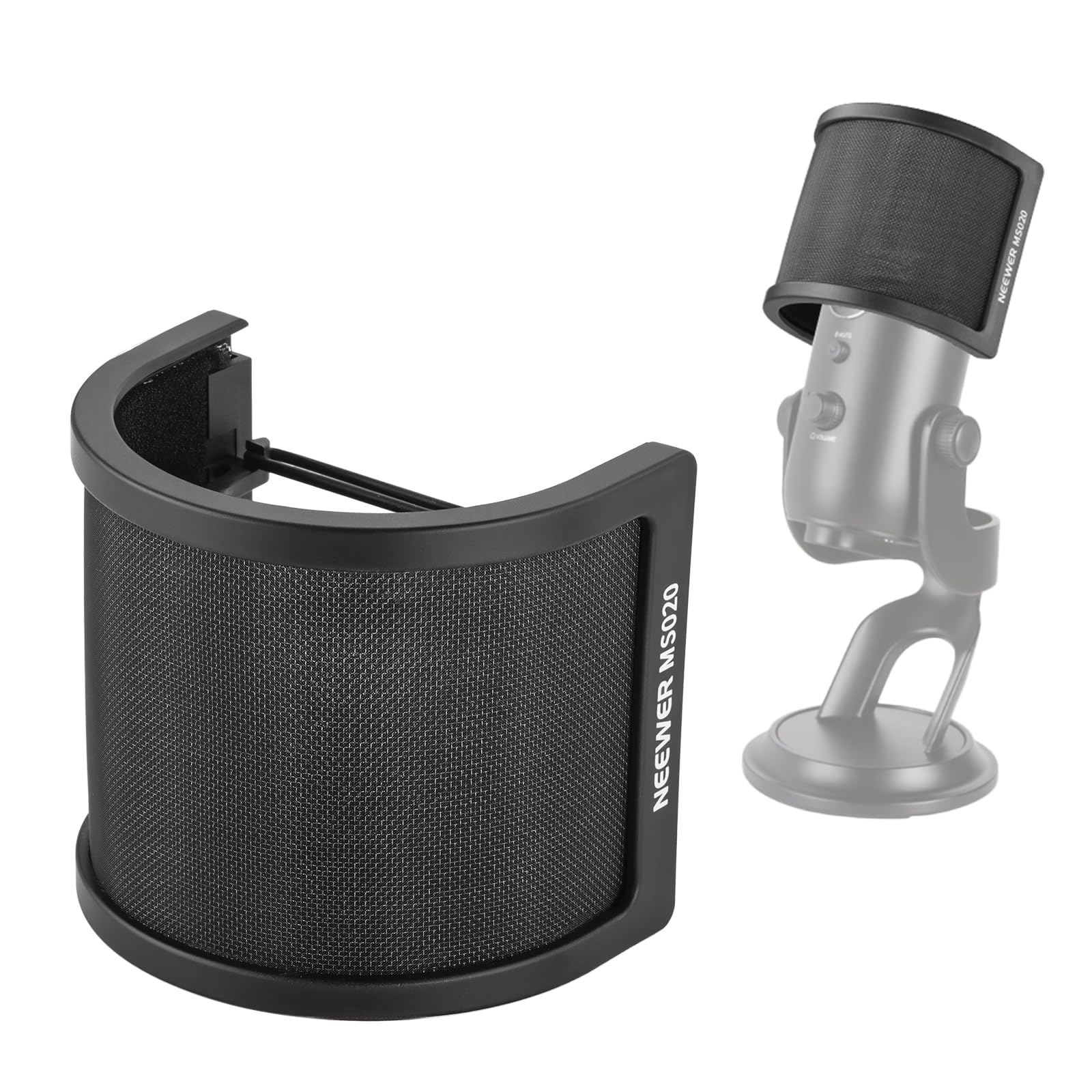 NEEWER Pop Filter for Microphones, Triple Layer Shield, Fits 40-72mm Mics,