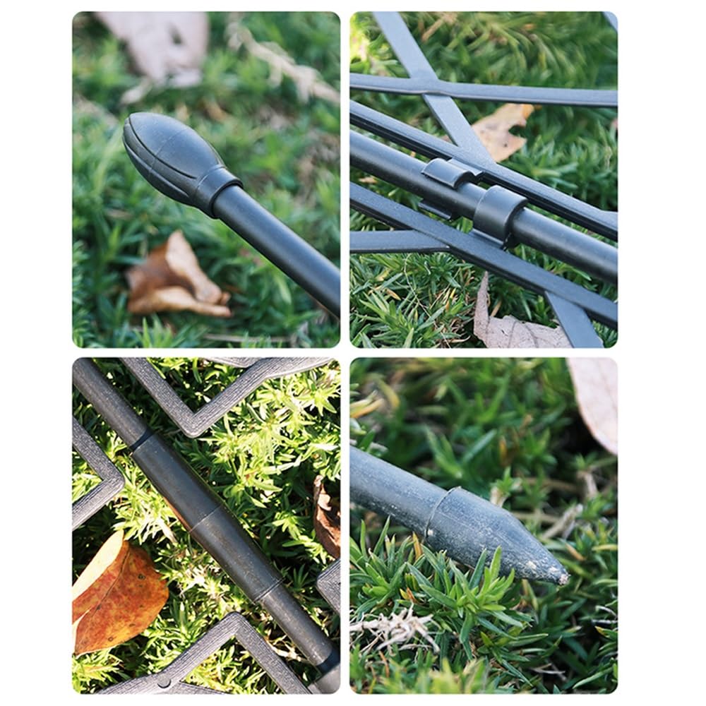 Pflanzenstütze für Kletterpflanzen im Freien, hoher Spalierzaun für Zimmerpflanzen, Gartenspalier zum Klettern von Blumengemüse im Innen- und Außenbereich (Farbe: Schwarz, Größe: 60 x 16 cm/23,6 x 6