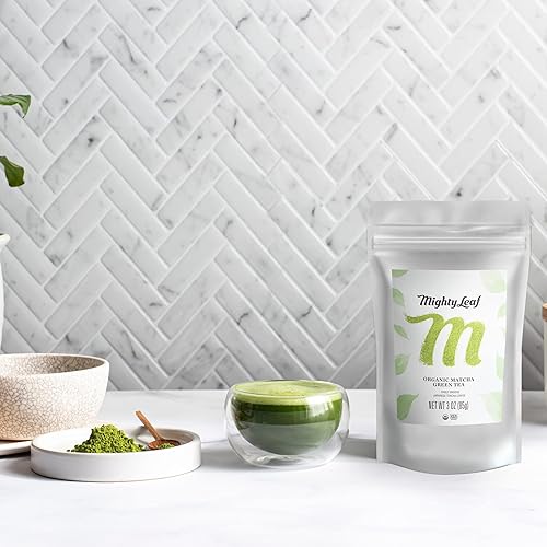 Miniatura 7 de Mighty Leaf Té en polvo orgánico de té verde matcha  bolsa de 3 onzas 100 Matcha japonesa sin azúcar