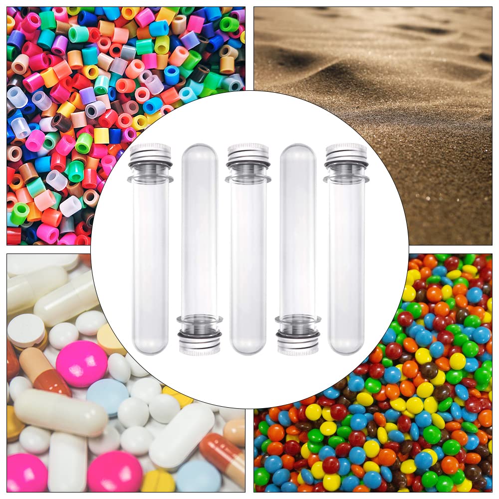 Provette Con Tappo A Vite Provette In Plastica Trasparente Con Tappo A Vite - 14 Pezzi Da 80 Ml, Per Caramelle, Semi, Laboratorio, Riutilizzabili E A Tenuta Stagna Provette Per Caramelle E Semi