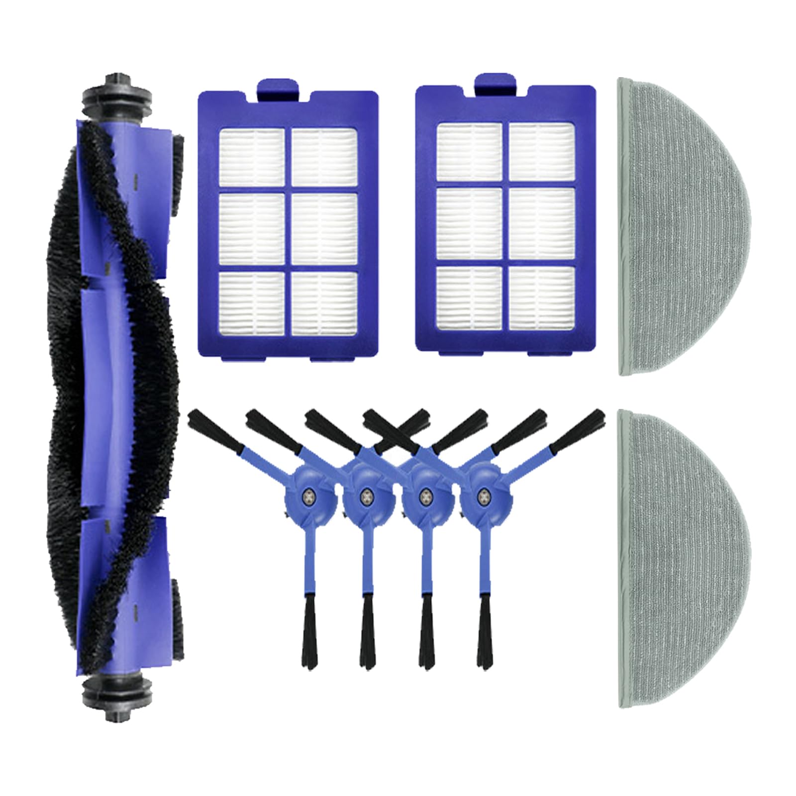 Replacement Parts for Eufy RoboVac X8 Robot Vacuum Accessories Includes 1 Main Brush 4 Side Brush 2 Filter 2 Mop pad