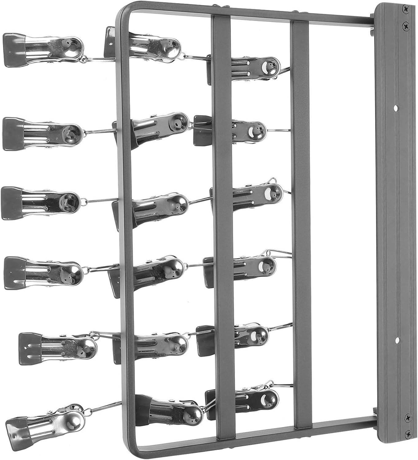 Foldable Sock Dryer Hanger with 26 Windproof Clips, Multi-Function Laundry Drying Rack for Socks, Underwear, and Gloves, Gunmetal Gray, Space-Saving Balcony and Home Use