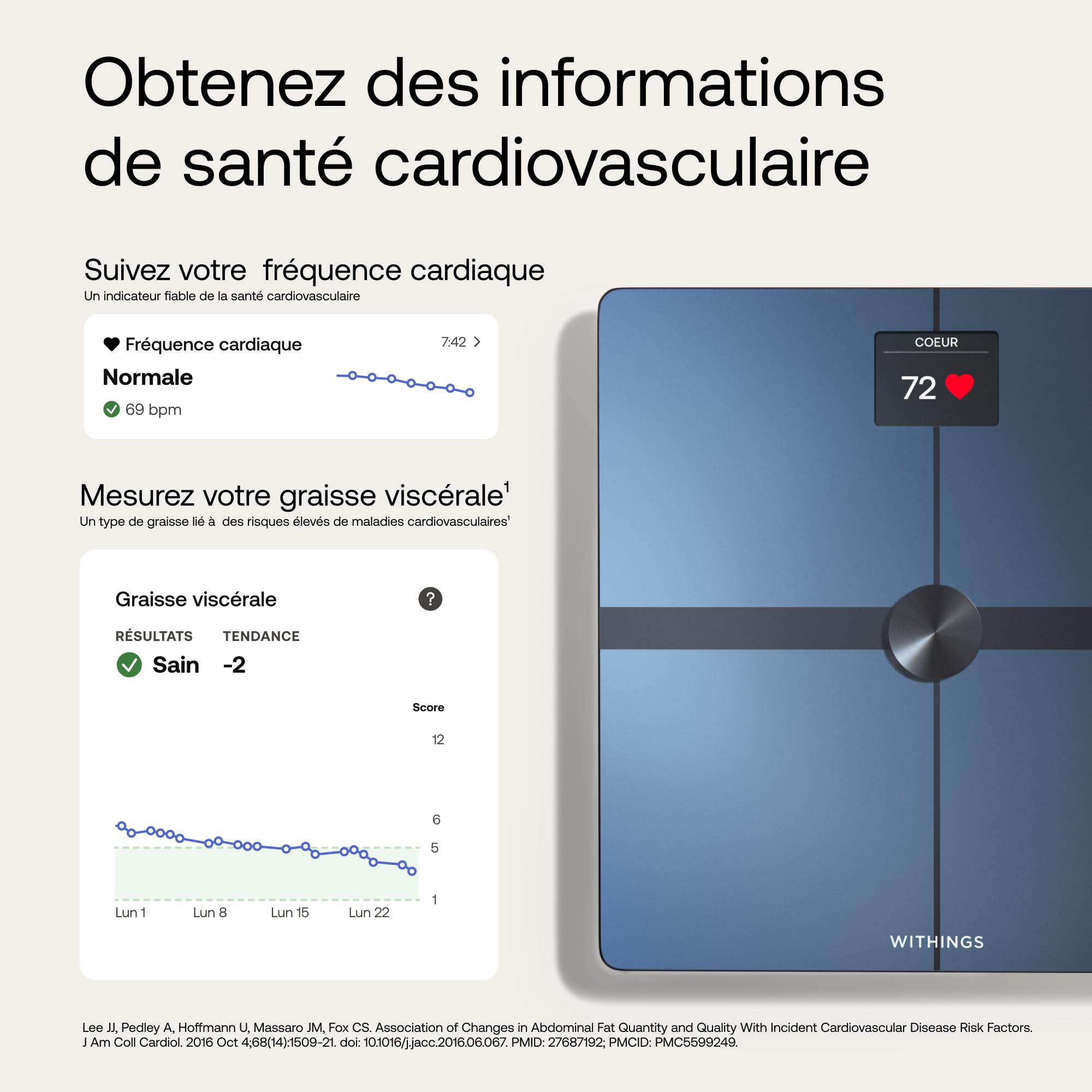 WITHINGS Body Smart - Balance connectée avec composition corporelle avancée (Poids, Masse grasse/Musculaire/Osseuse, Eau, Graisse viscérale), Balance pèse personne WiFi et Bluetooth, Black/Noir
