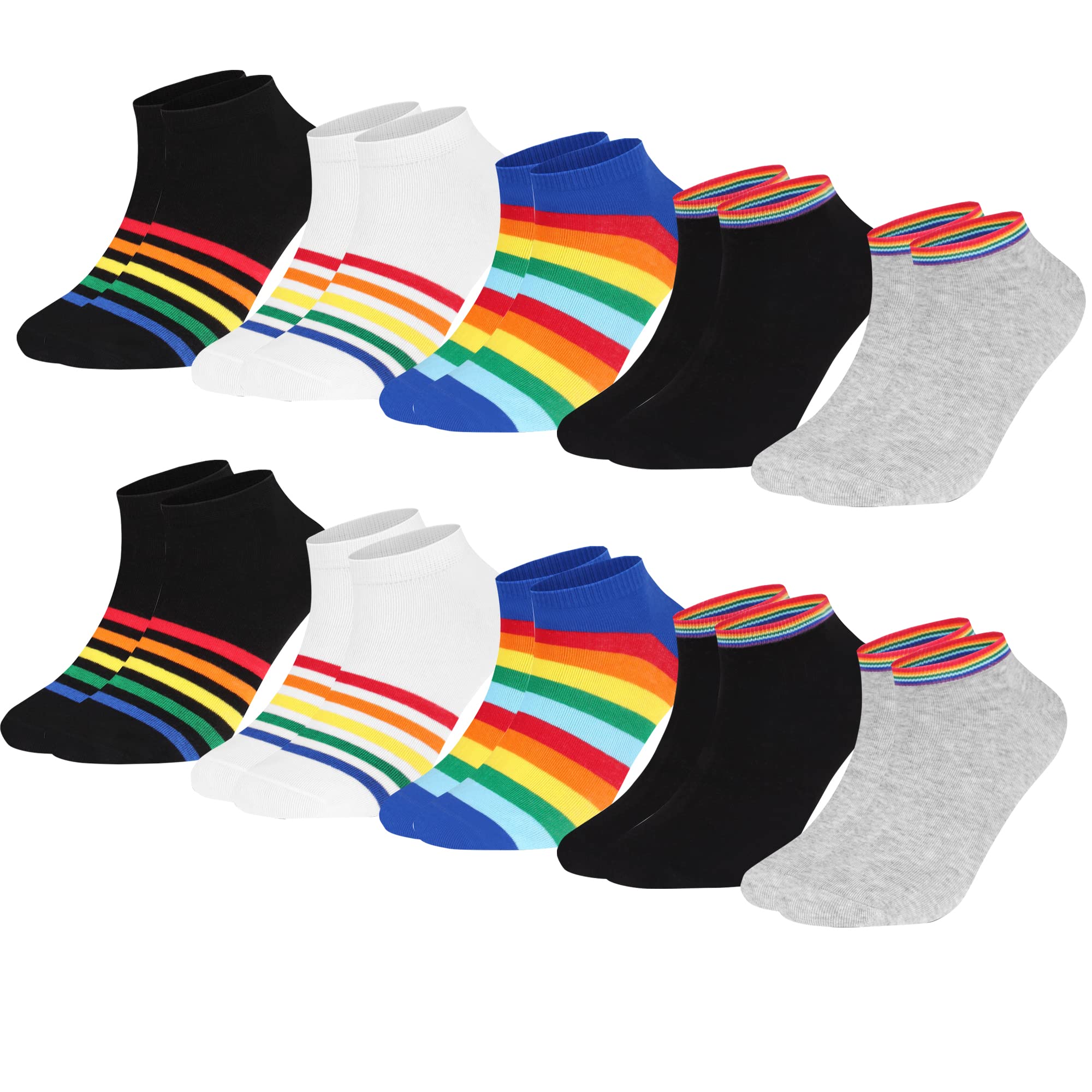 L&K-II 12 Paar Baumwolle Damen Sneaker Socken Füßlinge 92238