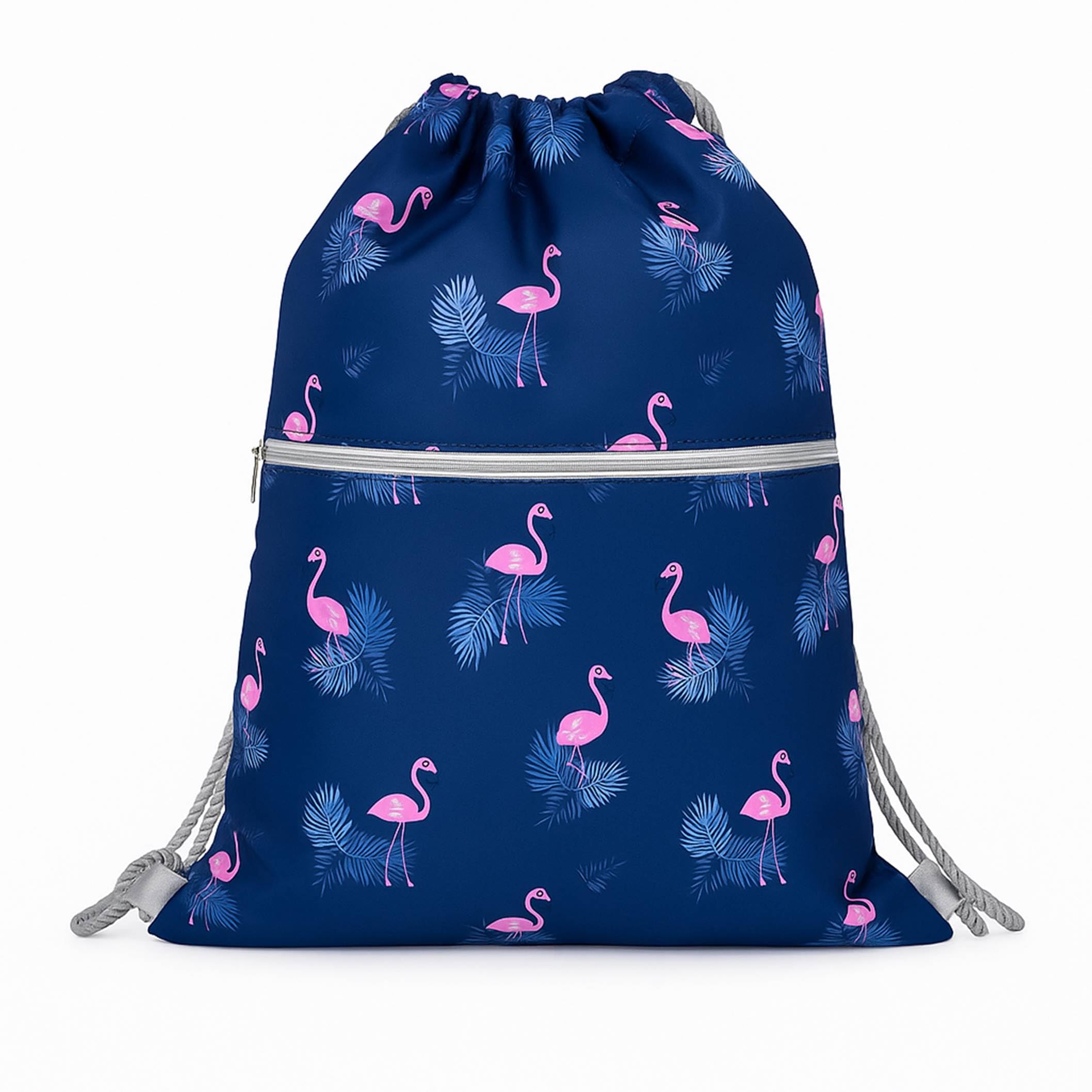 Drawstring Backpack Water Resistant String Bag Sports Sackpack Gym Sack with Side Pocket for Men Women - 1Piece-image-38