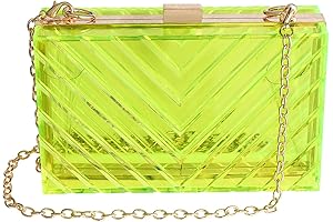 Acrylic See-Through Neon Yellow Purse