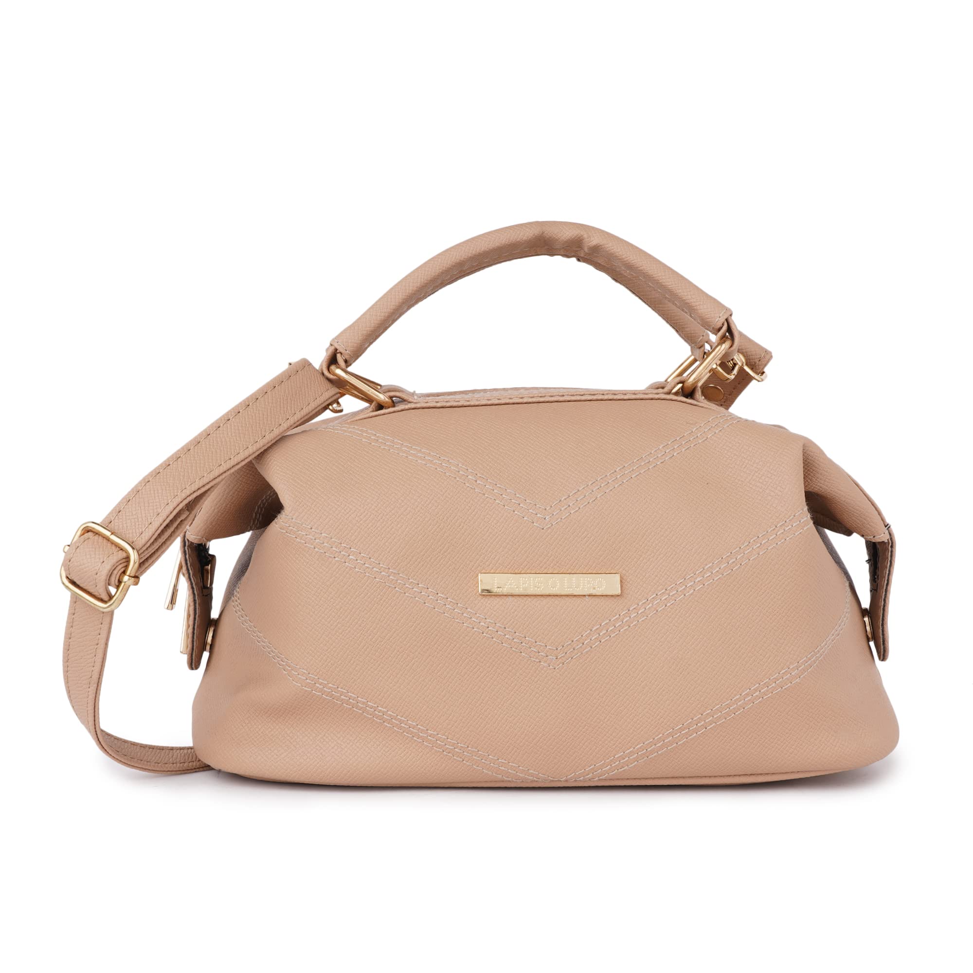 Women Fashion Z-Design Sling Bag Vegan Leather Satchel Purse Top Handel With Adjustable Sling