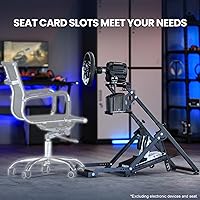 Vista 8 de Marada G29 Upgrade Racing Wheel Stand X Frame Fit for PXNThrustmasterLogitech G27 G920 G923 T300RS T128X, Foldable PC Game Race Bracket Simulator