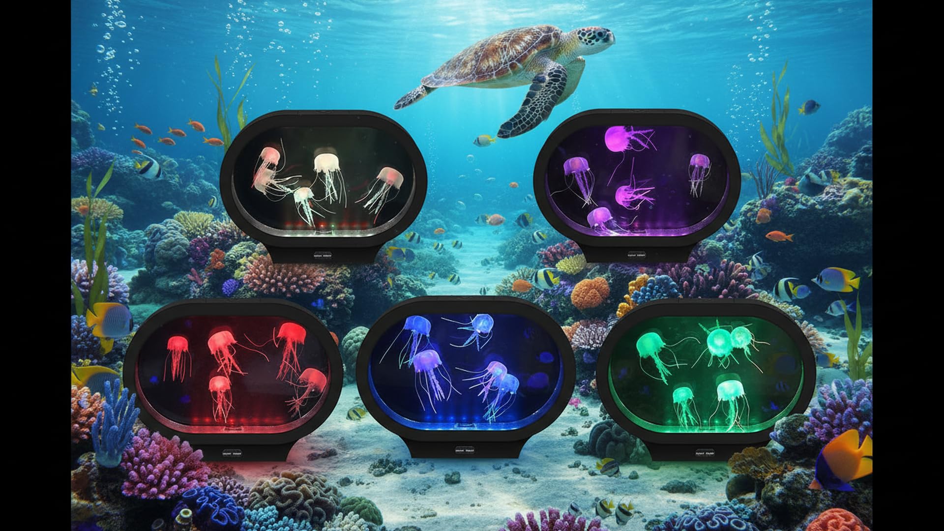 Amazon.com: Lightahead Realistic LED Jellyfish Mood Lamp Oval