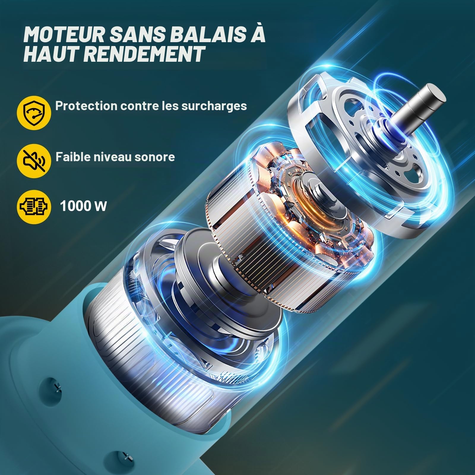 Sécateur Électrique avec Perche, Sécateur Électrique sans Fil, Batterie Li-ION 2X2.0ah, Secateur Telescopique Electrique Ciseaux de Jardin,Lames Sk7, Réglage de l'angle