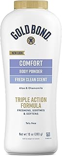 Ultimate Comfort Body Powder, Aloe and Chamomile, 10 Ounce Bottles (Pack of 3), Talc-Free Powder Helps Control Odor, and Absorb Moisture to Prevent Chaffing