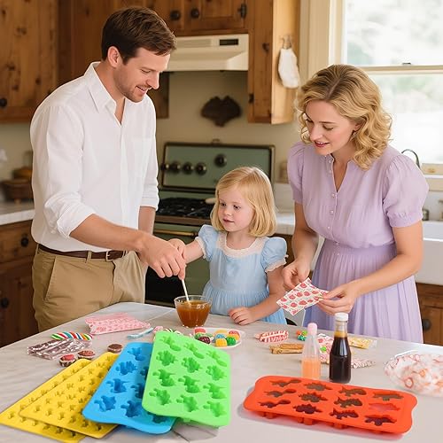 Miniatura 8 de Moldes de gomitas de dinosaurio de 2 tamaños – Moldes de silicona de dinosaurio de tamaño regular y mini antiadherentes para chocolate, incluye