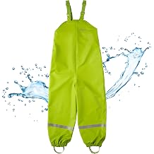 BMS rain Pants for Children, mud Pants, 100% Waterproof, Skin-Friendly and softskin, Oeko-Tex, Durable for Girls and Boys