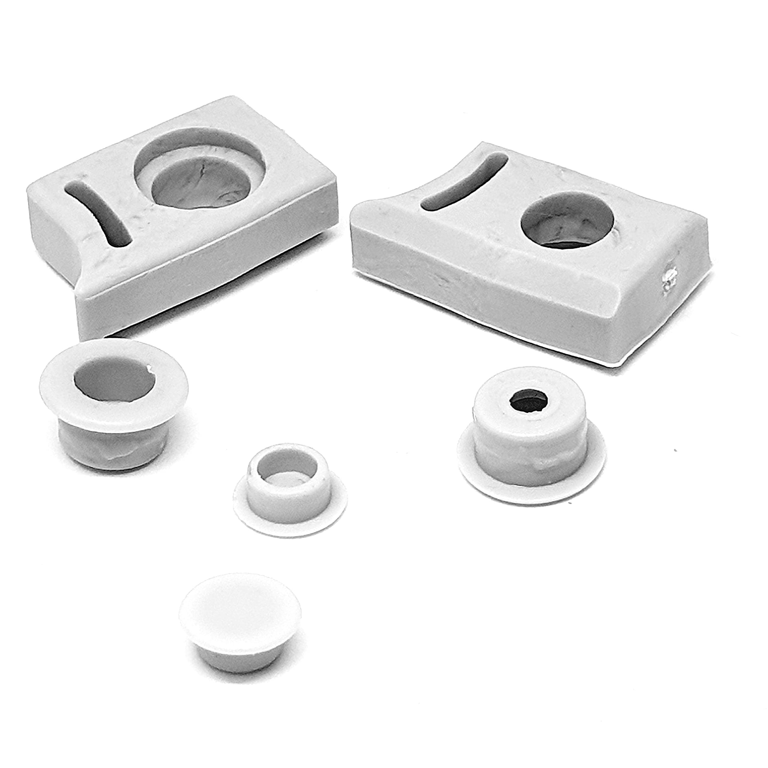 Nickel Poliert Back-to-Back Dusch Tür Knöpfe – Zylinderstil, Mit Kunststoff-Schutzhülle, Für Glasdicken 6–12 Mm