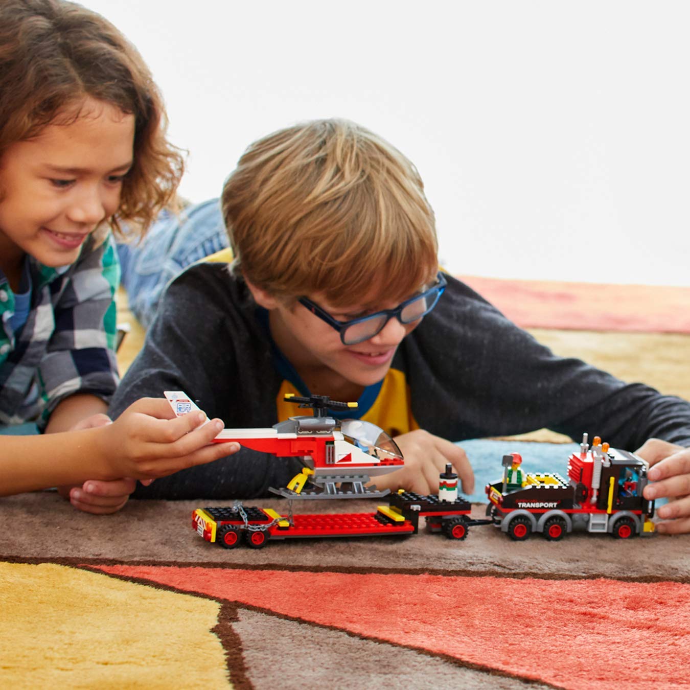 Amazon.co.jp: レゴ(LEGO) シティ 巨大貨物輸送車とヘリコプター 60183  