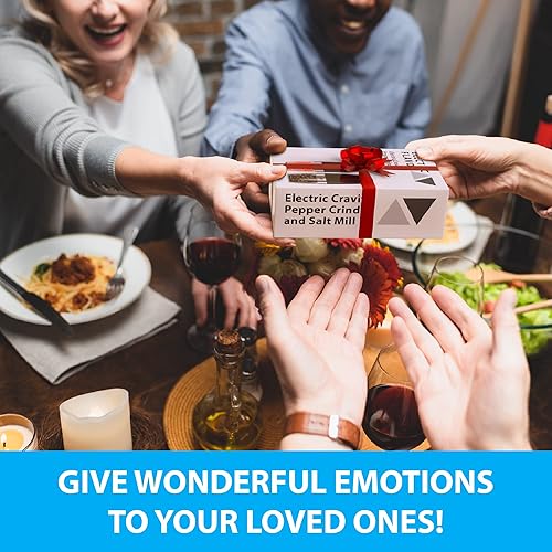 Miniatura 8 de Electric Gravity Salt and Pepper Grinder Set, Salt Pepper Mill, Adjustable Coarseness One-handed Operation Suitable for Grinding Pepper, Himalayan