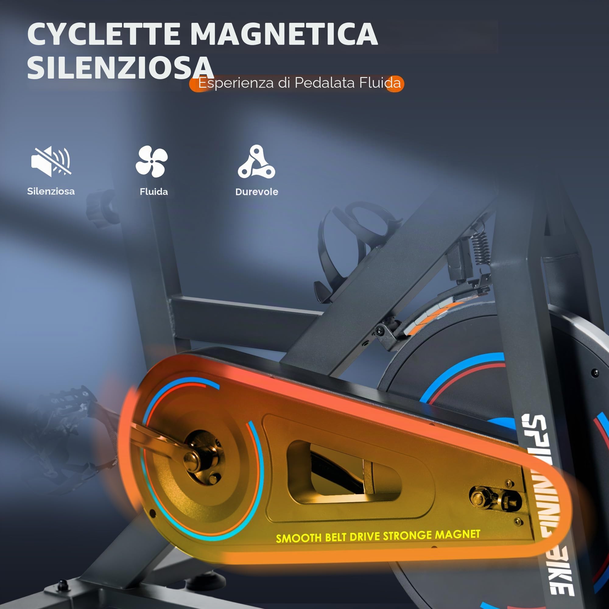 SogesHome Fitness Bikes Cyclette Bicicletta con resistenza magnetica Attrezzature per allenamento fitness bike cyclette regolabile in altezza carico massimo 120 kg