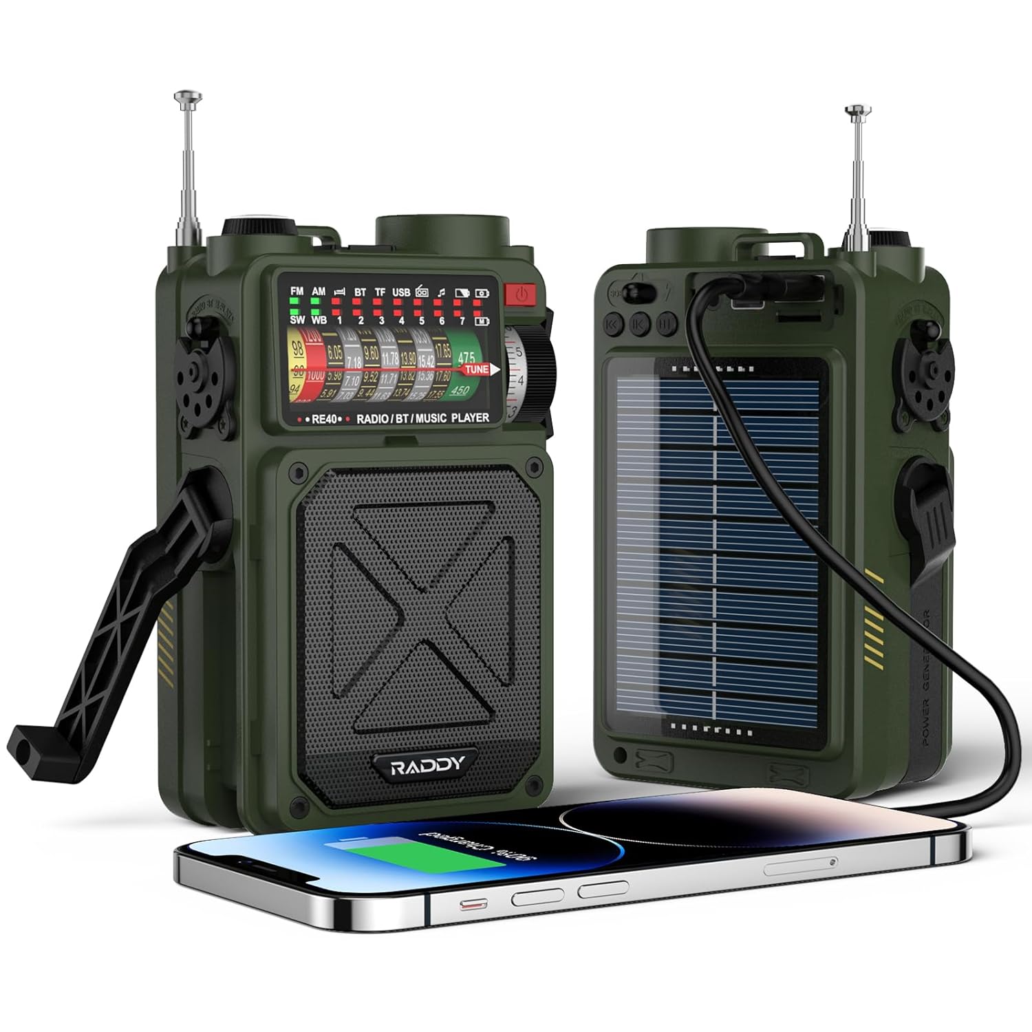 Raddy RF750 Portable Shortwave Radio AM/FM/SW/WB Receiver with Bluetooth - Pocket Retro Mini Radio Rechargeable, with 3m Wire Antenna Raddy RF750 Portable Shortwave Radio AM/FM/SW/WB Receiver with Bluetooth - Pocket Retro Mini Radio Rechargeable, with 3m Wire Antenna