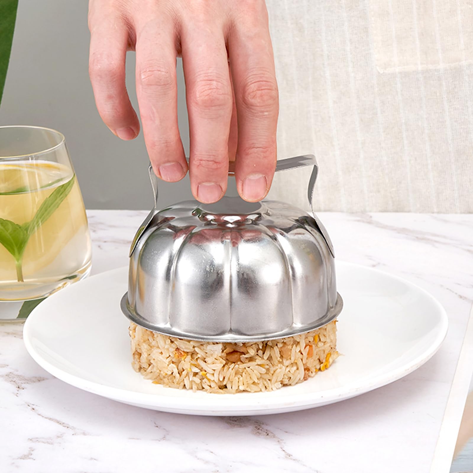 Pan Fried Rice Rice Cake Molder Flower Petals Stainless Steel