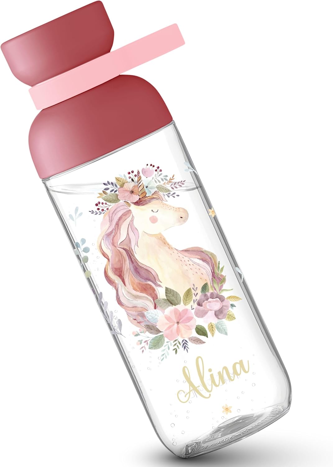 Children's Mepal - Unicorn Head Drinking Bottle Unicorn Bottle Unicorn Drinking Bottle School Child Gift School Gifts School I - 500 ml - Pink - Girls Nursery Children's Drinking Bottle Unicorn