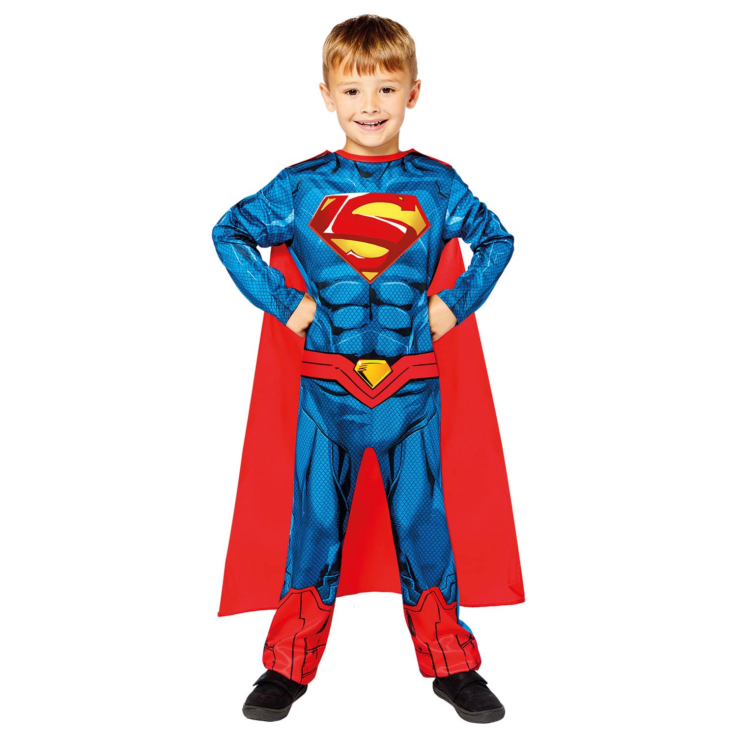 (PKT) (9910128) Child Boys Sustainable Superman Costume (3-4yr)