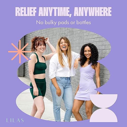 Vista 5 de LILAS Parche para aliviar el dolor de calambres menstruales, paquete de 5 Alivio instantáneo para calambres menstruales, síndrome premenstrual