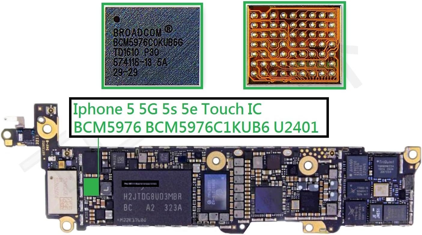 BCM5776 BCM5976C1KUB6 U2401 White Touch Screen & Digitizer Controller IC Chip for iPhone 5 5G 5s 5c