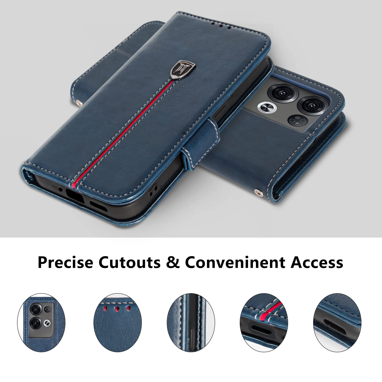 GOKEN Cover per Huawei Nova 8i / Honor 50 Lite, Custodia Flip TPU/PU Portafoglio Pelle con Stand/Carte Slot, Chiusura Magnetica 3D Rosa Telefono Case - Prodotti Plus
