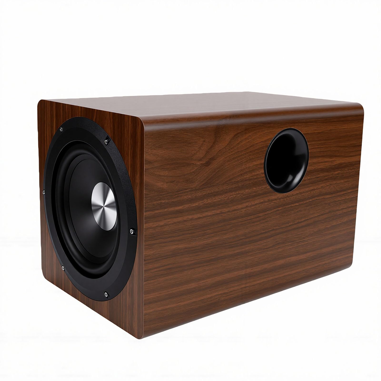 Subwoofer Alimentato da 6,5 ​​pollici, Altoparlante HiFi da 100 W, Colore Rovere (Spina europea)