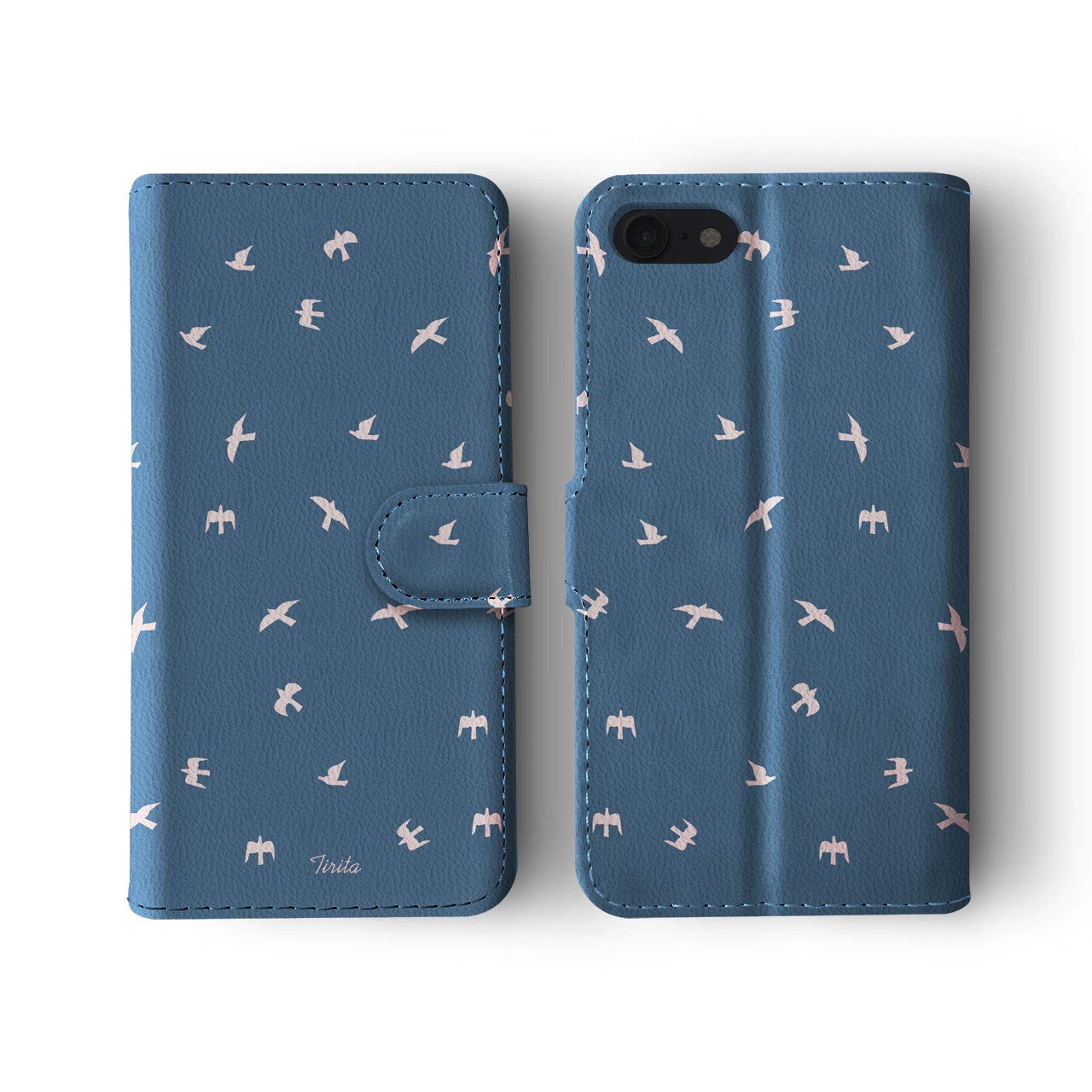 Tirita Flip Wallet Case Compatible with iPhone 7/8 / SE 2020 / SE 2022 Cover PU Leather Animals Print Cute Fashion Birds