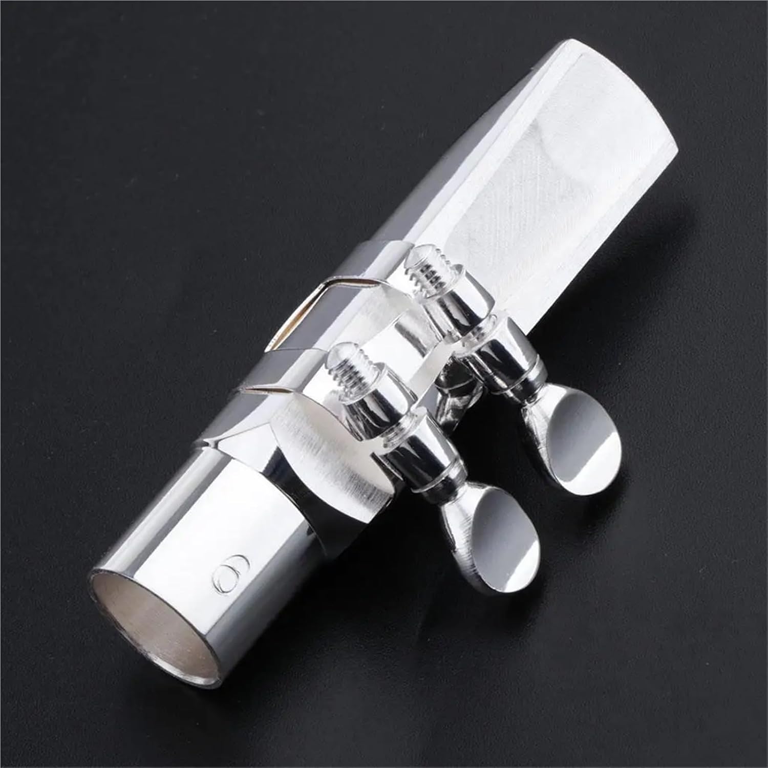 Clarinet Mouthpiece 2/4/8pcs Alto 9c Mouthpiece Silver Metal Bullet Interior Jazz SAX Instrument Accessories(8pcs)