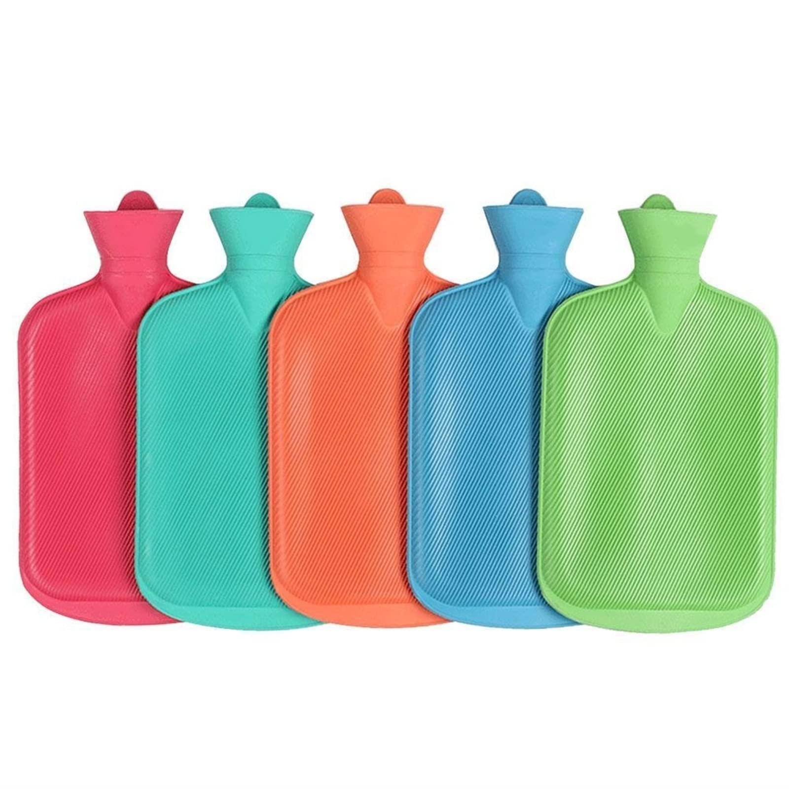 Botella de agua caliente portátil, 1 Uds., 2000Ml, Color grueso, accesorio, bolsas aleatorias, botella, Casa goma(Blue)